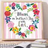 Globleland DIY Mother's Day Theme Full Drill Diamond Painting Canvas Kits, with Resin Rhinestones, Diamond Sticky Pen, Plastic Tray Plate and Glue Clay, Mother's Day Themed Pattern, 302x302x0.2mm, 3Set/Pack