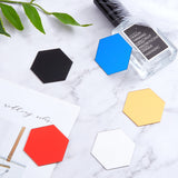 Globleland 100Pcs 5 Colors Acrylic Mirror Wall Stickers, for Home Living Room Bedroom Decoration, Hexagon, Mixed Color, 40x46x1mm, 20pcs/color