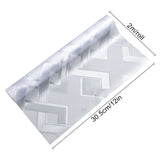 Globleland Static Cling Non-Adhesive Window Film, Glass Film Bathroom Door Glass Decoration, Window Film Privacy Covering, Clear, 30.5cm, about 2m/roll