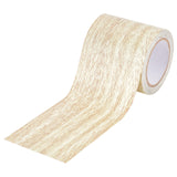 Globleland Non-woven Fabrics Imitation Wood Grain Adhesive Tape, Walnutwood Grain Repair Tape Patch, Flat, Light Goldenrod Yellow, 57mm, about 4.57m/roll