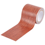 Globleland Non-woven Fabrics Imitation Wood Grain Adhesive Tape, Walnutwood Grain Repair Tape Patch, Flat, Saddle Brown, 57mm, about 4.57m/roll