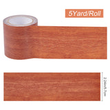 Globleland Non-woven Fabrics Imitation Wood Grain Adhesive Tape, Oakwood Grain Repair Tape Patch, Flat, Sienna, 57mm, about 4.57m/roll