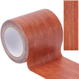 Globleland Non-woven Fabrics Imitation Wood Grain Adhesive Tape, Oakwood Grain Repair Tape Patch, Flat, Sienna, 57mm, about 4.57m/roll