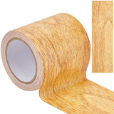 Globleland Non-woven Fabrics Imitation Wood Grain Adhesive Tape, Oakwood Grain Repair Tape Patch, Flat, Navajo White, 57mm, about 4.57m/roll