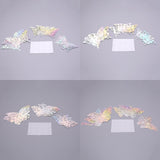 Globleland 8 Sets 4 Colors Paper Mirror Wall Stickers, with Adhesive Tape, for Home Living Room Bedroom Decoration, 3D Butterfly, Mixed Color, 58~87x80~120mm, 12pcs/set