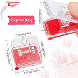 12Pcs Self-Adhesive Hanging Spring Clips, Transparent Wall Tapestry Clips, PP Plastic Sticky Clips, for Poster Photo Paper Flag Hanger, Clear, 33x30x22mm, Hole: 4mm