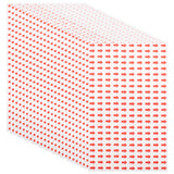 Globleland Waterproof PVC Arrow Self-Adhesive Stickers, for Products Inspection Defect Indicator, Rectangle, Red, 121x201x0.1mm, Sticker: 11.5x9x0.1mm, about 220pcs/sheet, 50 sheets/bag