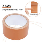 Globleland Polyethylene & Gauze Adhesive Tapes for Fixing Carpet, Bookbinding Repair Cloth Tape, Flat, Sandy Brown, 48mm, 10m/roll, 2 rolls/set