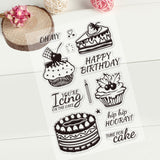 Globleland Birthday Acrylic Stamps, for DIY Scrapbooking, Photo Album Decorative, Cards Making, Stamp Sheets, Mixed Patterns, 16x11x0.3cm, 9sheets/set