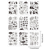 Globleland Acrylic Stamps, for DIY Scrapbooking, Photo Album Decorative, Cards Making, Stamp Sheets, Mixed Patterns, 16x11x0.3cm, 9styles, 1sheet/style, 9sheets/set