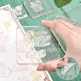 Globleland PVC Plastic Stamps, for DIY Scrapbooking, Photo Album Decorative, Cards Making, Stamp Sheets, with Acrylic Stamping Blocks Tools & Chassis, Mixed Patterns, 16x11x0.3cm, 8styles, 1sheet/style, 8sheets/set