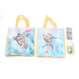 Globleland DIY Diamond Painting Handbag Art Kits, Reusable Shopping Tote Cloth Bag, for Woman Home Organizer Craft, Bicycle with Flower Pattern, Light Sky Blue, 53.5x29.3x10cm, 2pcs/Set, 2Set/Pack