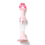 Globleland Standable Vase Plastic Diamond Painting Point Drill Pen, Able to Hold Diamond, Diamond Painting Tools, with Owl Ornament, Pink, 115x40mm, Inner Diameter: 20.5mm, Hole: 1.8mm, 5pc/Pack