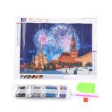 Globleland DIY Diamond Painting Canvas Kits for Kids, Including Canvas Picture, Plastic Beads and Diamond Tray, Diamond Sticky Pen and Square Clay, Colorful, 30x39.5x0.05cm, 2Set/Pack