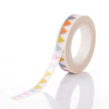 Globleland Triangle DIY Scrapbook Decorative Paper Tapes, Adhesive Tapes, Colorful, 8mm, 10m/roll