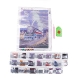Globleland DIY American Independence Day Theme Diamond Painting Kits, Including 1Pcs Canvas Cloth, 20 Bags Resin Rhinestones, 1Pc Diamond Sticky Pen, 1Pc Tray Plate, Colorful, 2Set/Pack