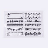 GLOBLELAND Silicone Stamps, for DIY Scrapbooking, Photo Album Decorative, Cards Making, Clear, 14~17x66~68mm