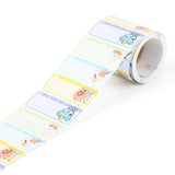 Globleland 4 Styles Paper Stickers, Self Adhesive Roll Sticker Labels, for Envelopes, Bubble Mailers and Bags, Rectangle, Animal Pattern, 2.7x6.3cm, about 300pcs/roll