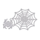 Globleland Halloween Spider Web Carbon Steel Cutting Dies Stencils, for DIY Scrapbooking/Photo Album, Decorative Embossing DIY Paper Card, Matte Platinum Color, 120x90x1mm, 5pcs/set