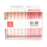 Globleland DIY Scrapbook Decorative Paper Tapes, Adhesive Tapes, Gift Wrapping Tape, for DIY Scrapbooking Supplie Gift Decoration, Pink, 0.5cm, about 2m/roll, 10rolls/box