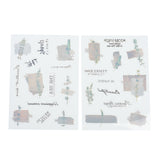 Globleland Plastic Decorations Stickers, for DIY Handmade Scrapbook Photo Albums, Leaf Pattern, 15x10.5x0.02cm, 2sheet/set, 10sets/pack