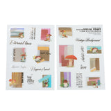 Globleland Plastic Decorations Stickers, for DIY Handmade Scrapbook Photo Albums, Mushroom Pattern, 15x10.5x0.02cm, 2sheet/set, 10sets/pack