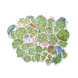 Globleland Dinasaur Paper Stickers Set, Adhesive Label Stickers, for Suitcase, Planner and Refigerator, Yellow Green, 3~6.4x2.4~5.1x0.02cm, 50pc/bag