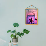 Globleland DIY Diamond Painting Canvas Kits for Kids, Including Cup & Starfish Canvas Picture, Resin Rhinestone, Plastic Tray Plate, Diamond Sticky Pen and Square Glue Clay, Orchid, 302x302.5x0.4mm, 2Set/Pack