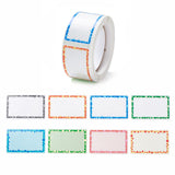 Globleland Adhesive Labels Picture Stickers, Rectangle  Paper Hand Written Name Tag Stickers, Rectangle Pattern, 2.7x5.7cm, 10rolls/set
