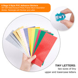 Globleland 6 Bags 6 Style PVC Adhesive Stickers, Days of the Week, DIY Gift Hand Account Photo Frame Album Decoration Sticker, Rectangle with Number and Letter, Mixed Color, 17x6.6x0.03cm, 1 bag/style