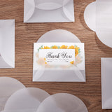 Globleland 50Pcs Vegetable Parchment Envelope, Rectangle Blank Paper Envelopes, Ghost White, Folded: 59x90x0.4mm