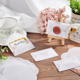 Globleland 50Pcs Vegetable Parchment Envelope, Rectangle Blank Paper Envelopes, Ghost White, Folded: 59x90x0.4mm