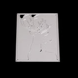 GLOBLELAND Frame Metal Cutting Dies Stencils, for DIY Scrapbooking/Photo Album, Decorative Embossing DIY Paper Card, Christmas Reindeer/Stag, Matte Platinum Color, 12.8x9.5cm