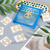 Globleland Self Adhesive Brass Stickers, Scrapbooking Stickers, for Epoxy Resin Crafts, Tree of Life Pattern, 34x35x0.3mm, 16pcs/box, 1Box/Set