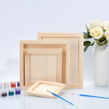 Globleland Wood Painting Canvas Panels, Blank Drawing Boards, for Oil & Acrylic Painting, Square, BurlyWood, 19.8x19.8x2cm