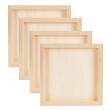 Globleland Wood Painting Canvas Panels, Blank Drawing Boards, for Oil & Acrylic Painting, Square, BurlyWood, 19.8x19.8x2cm