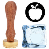 Apple Pattern Ice Stamp Wood Handle Wax Seal Stamp