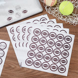 Globleland 26 Sheets 2 Styles PVC Plastic Waterproof Stickers, Dot Round Self-adhesive Decals, for Helmet, Laptop, Cup, Suitcase Decor, Rugby Pattern, 195x195mm, 25pcs/sheet, 13 sheets/style, 1Set/Set