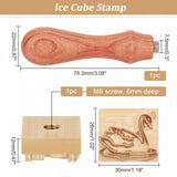 Swan Pattern Ice Stamp Wood Handle Wax Seal Stamp