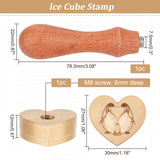Penguin Pattern Ice Stamp Wood Handle Wax Seal Stamp