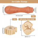 Panda Pattern Ice Stamp Wood Handle Wax Seal Stamp