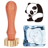 Panda Pattern Ice Stamp Wood Handle Wax Seal Stamp