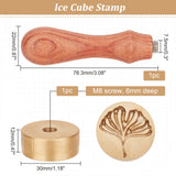 Leaf Pattern Ice Stamp Wood Handle Wax Seal Stamp