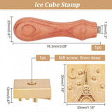 Eiffel Tower Pattern Ice Stamp Wood Handle Wax Seal Stamp