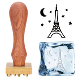 Eiffel Tower Pattern Ice Stamp Wood Handle Wax Seal Stamp