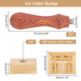Building Pattern Ice Stamp Wood Handle Wax Seal Stamp