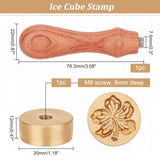 Floral Pattern Ice Stamp Wood Handle Wax Seal Stamp