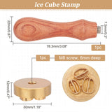 Oval Pattern Ice Stamp Wood Handle Wax Seal Stamp