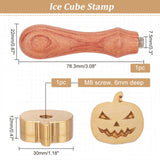 Pumpkin Pattern Ice Stamp Wood Handle Wax Seal Stamp