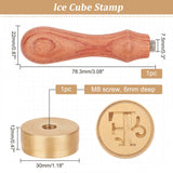 Letter.F Ice Stamp Wood Handle Wax Seal Stamp